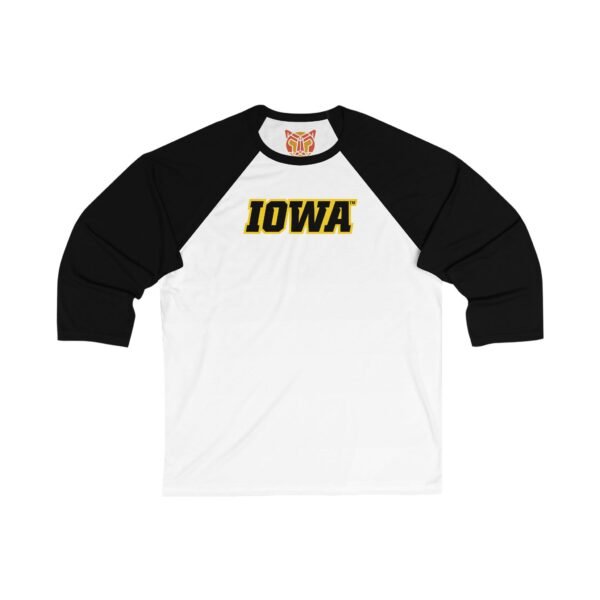 Iowa Hawkeyes Unisex 3/4 Sleeve Baseball Tee - Image 3