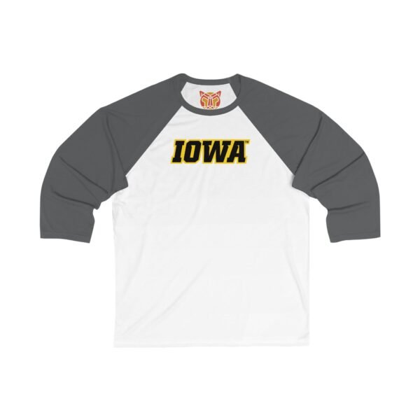 Iowa Hawkeyes Unisex 3/4 Sleeve Baseball Tee - Image 5