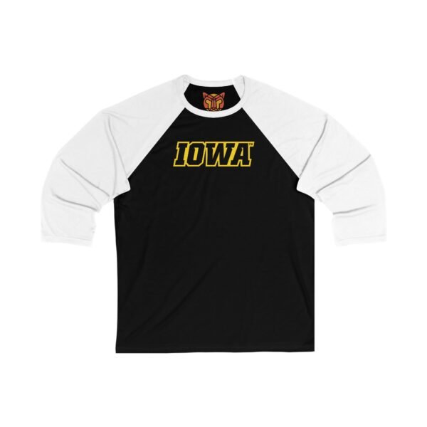 Iowa Hawkeyes Unisex 3/4 Sleeve Baseball Tee