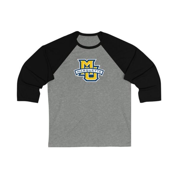 Marquette Golden Eagles Unisex 34 Sleeve Baseball Tee - Image 3