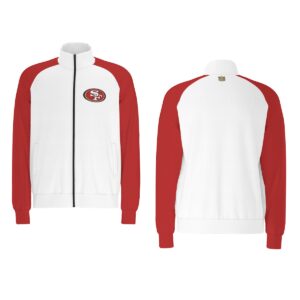 San Francisco 49ers Men's Raglan-Sleeve Stand Collar Jacket