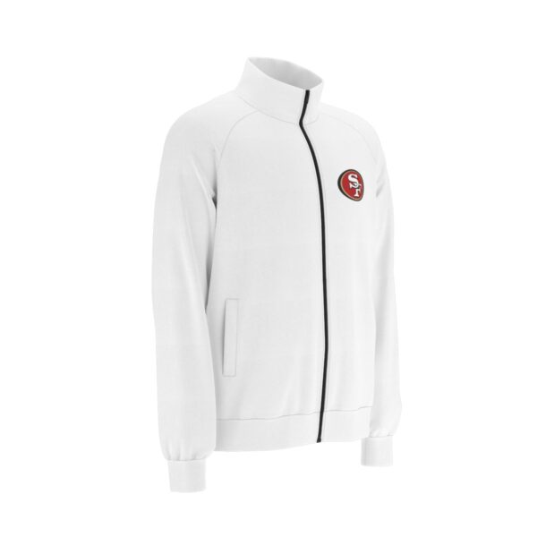 San Francisco 49ers Men's Raglan-Sleeve Stand Collar Jacket - Image 4