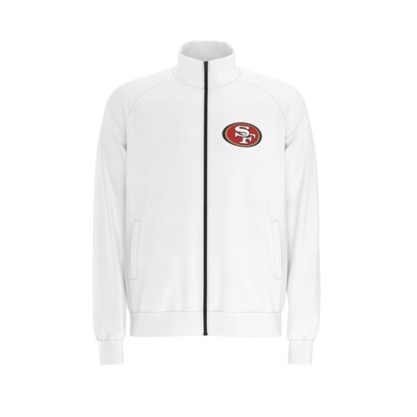 San Francisco 49ers Men's Raglan-Sleeve Stand Collar Jacket - Image 2