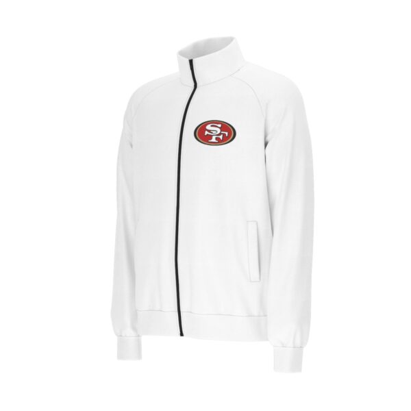 San Francisco 49ers Men's Raglan-Sleeve Stand Collar Jacket - Image 3