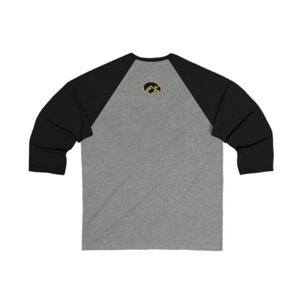 Iowa Hawkeyes Unisex 3/4 Sleeve Baseball Tee - Image 2