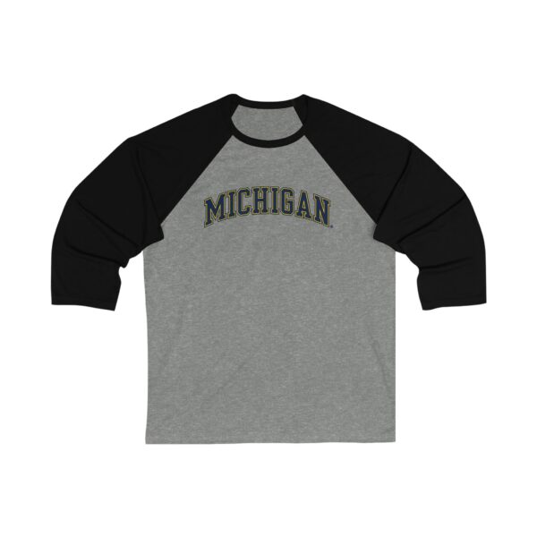 Michigan Wolverines Unisex 3/4 Sleeve Baseball Tee