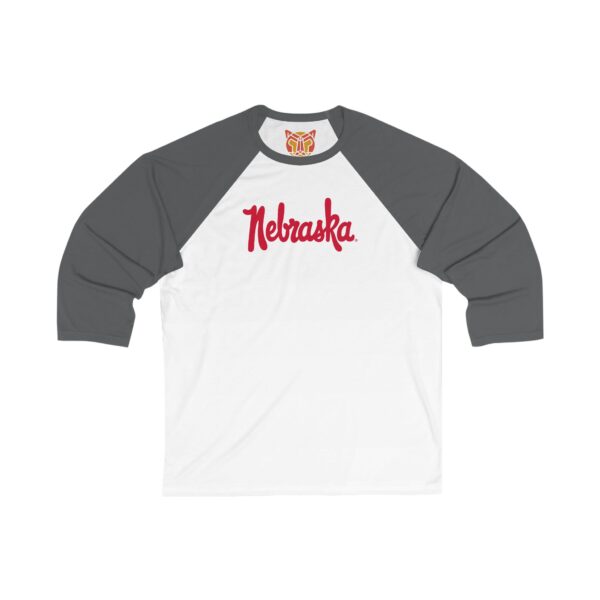 Nebraska Cornhuskers Unisex 3/4 Sleeve Baseball Tee - Image 3