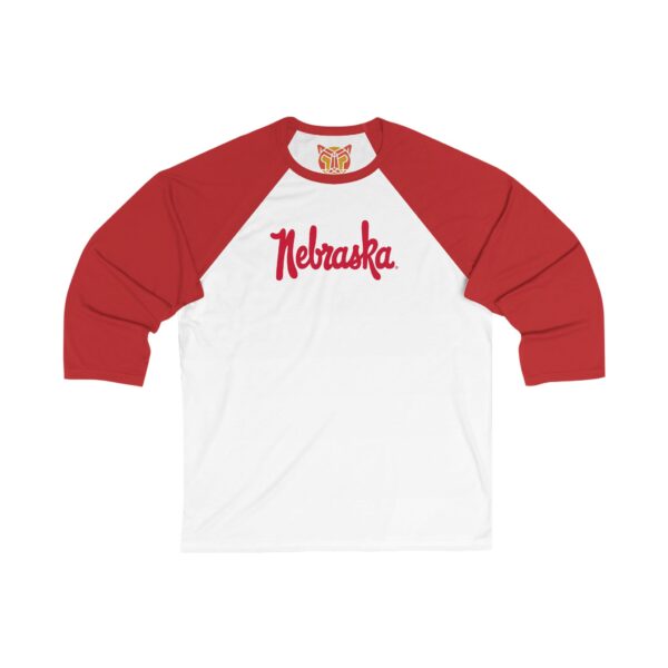 Nebraska Cornhuskers Unisex 3/4 Sleeve Baseball Tee - Image 5