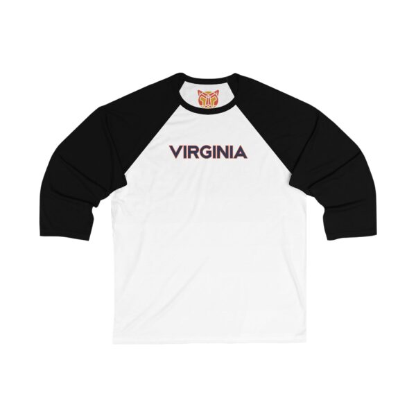 Virginia Cavaliers Unisex 34 Sleeve Baseball Tee - Image 3