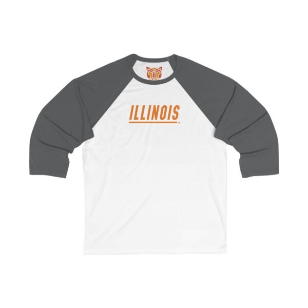 Illinois Fighting Illini Unisex 3/4 Sleeve Baseball Tee - Image 7