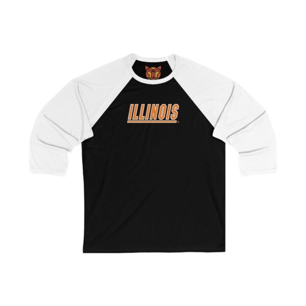 Illinois Fighting Illini Unisex 3/4 Sleeve Baseball Tee - Image 9