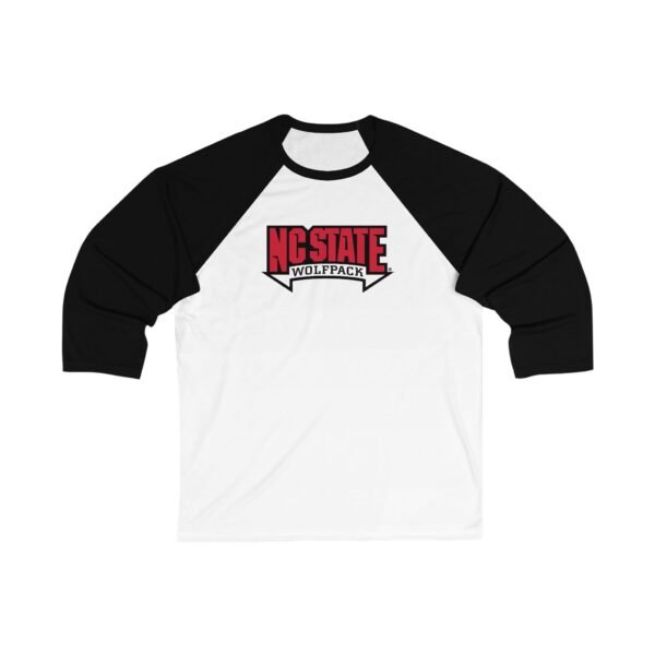 NC State Wolfpack Unisex 3/4 Sleeve Baseball Tee - Image 3