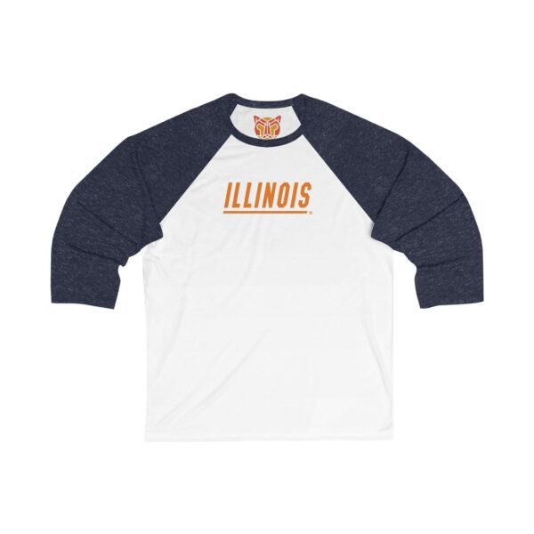 Illinois Fighting Illini Unisex 3/4 Sleeve Baseball Tee - Image 3