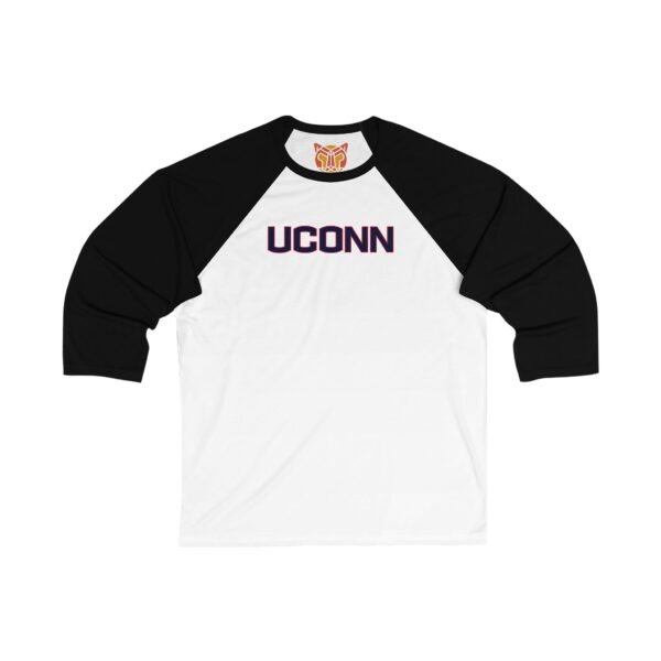 UConn Huskies Unisex 3/4 Sleeve Baseball Tee - Image 3