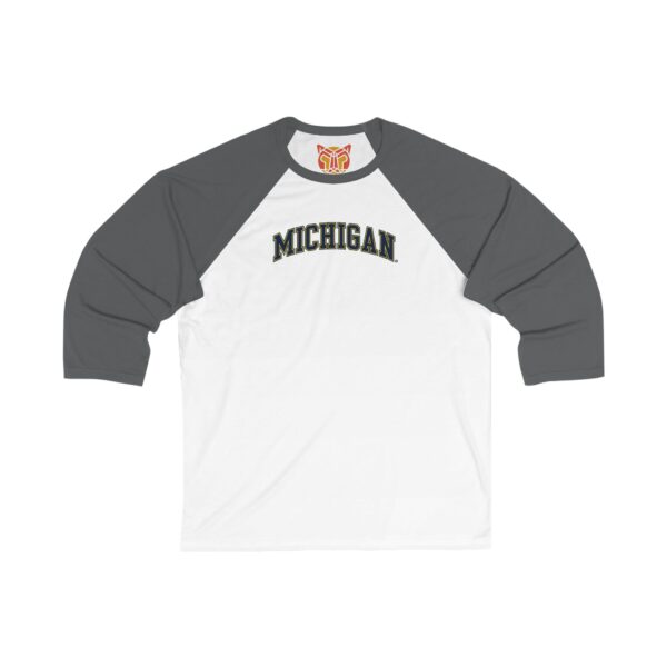 Michigan Wolverines Unisex 3/4 Sleeve Baseball Tee - Image 5