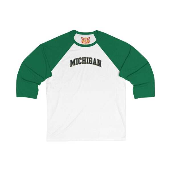 Michigan Wolverines Unisex 3/4 Sleeve Baseball Tee - Image 7