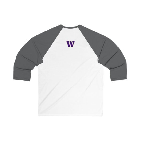 Washington Huskies Unisex 3/4 Sleeve Baseball Tee - Image 4