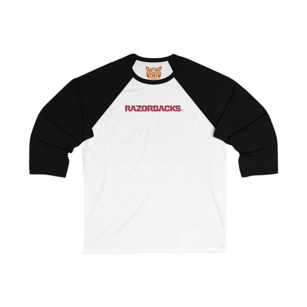 Arkansas Razorbacks Unisex 3/4 Sleeve Baseball Tee - Image 3