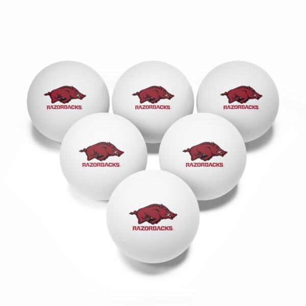 Arkansas Razorbacks Ping Pong Balls, 6 pcs - Image 2