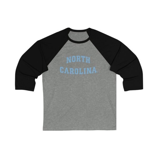 North Carolina Tar Heels Unisex 3/4 Sleeve Baseball Tee