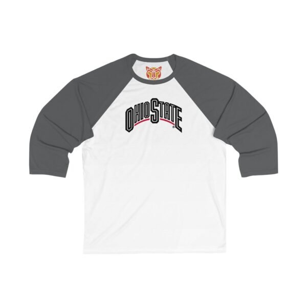 Ohio State Buckeyes Unisex 3/4 Sleeve Baseball Tee - Image 3