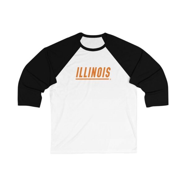 Illinois Fighting Illini Unisex 34 Sleeve Baseball Tee - Image 5