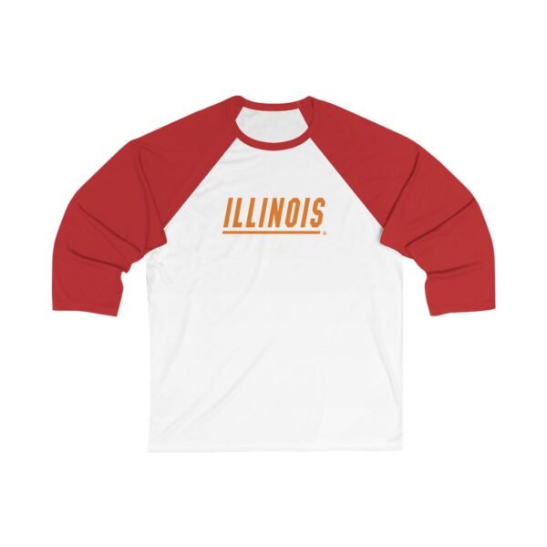 Illinois Fighting Illini Unisex 34 Sleeve Baseball Tee - Image 7
