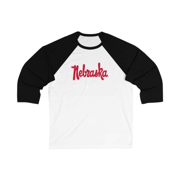Nebraska Cornhuskers Unisex 3/4 Sleeve Baseball Tee - Image 5