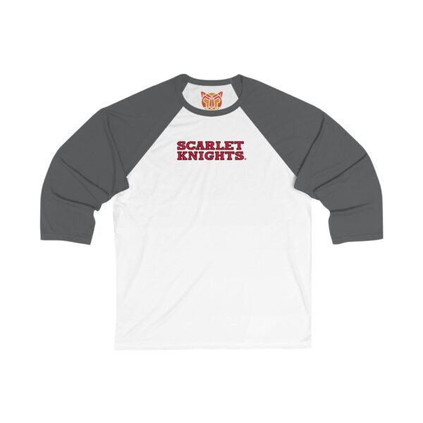 Rutgers Scarlet Knights Unisex 3/4 Sleeve Baseball Tee - Image 3