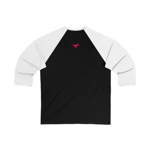 SMU Mustangs Unisex 3/4 Sleeve Baseball Tee - Image 4