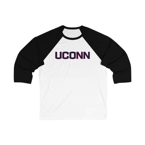 UConn Huskies Unisex 3/4 Sleeve Baseball Tee - Image 3