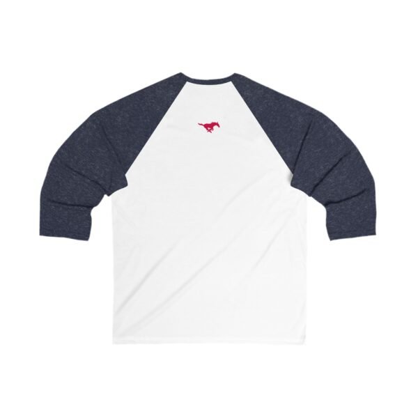 SMU Mustangs Unisex 3/4 Sleeve Baseball Tee - Image 8
