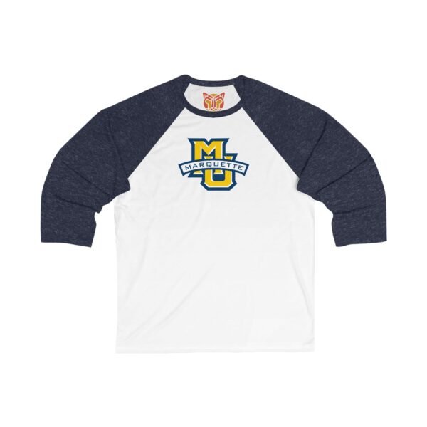 Marquette Golden Eagles Unisex 34 Sleeve Baseball Tee - Image 5