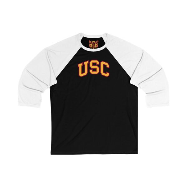 USC Trojans Unisex 3/4 Sleeve Baseball Tee - Image 3