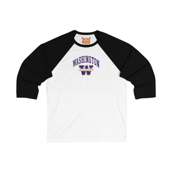 Washington Huskies Unisex 3/4 Sleeve Baseball Tee