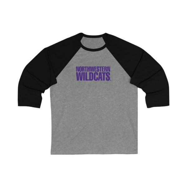 Northwestern Wildcats Unisex 3/4 Sleeve Baseball Tee