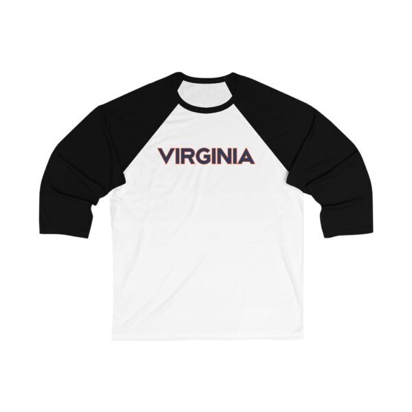 Virginia Cavaliers Unisex 34 Sleeve Baseball Tee - Image 3