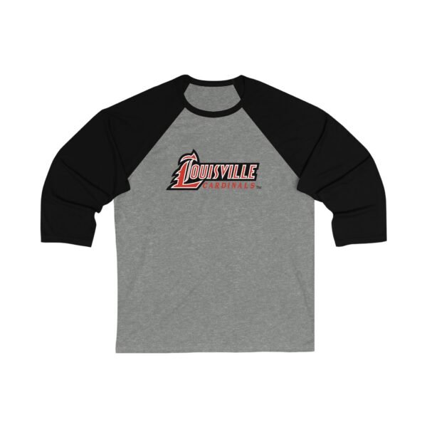 Louisville Cardinals Unisex 3/4 Sleeve Baseball Tee - Image 3