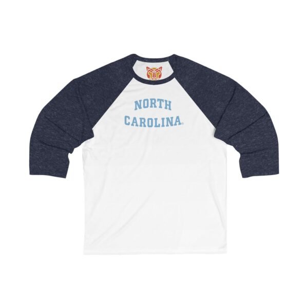 North Carolina Tar Heels Unisex 3/4 Sleeve Baseball Tee