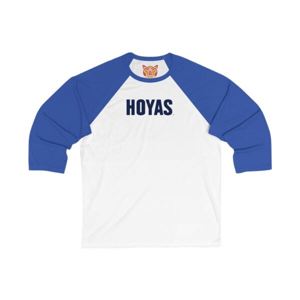 Georgetown Hoyas Unisex 3/4 Sleeve Baseball Tee - Image 3
