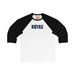 Georgetown Hoyas Unisex 3/4 Sleeve Baseball Tee