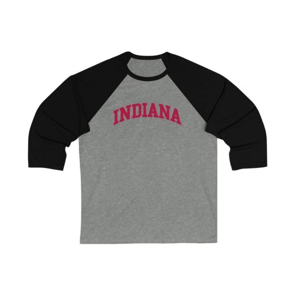 Indiana Hoosiers Unisex 3/4 Sleeve Baseball Tee - Image 3