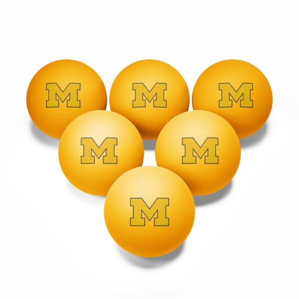 Michigan Wolverines Ping Pong Balls, 6 pcs - Image 3