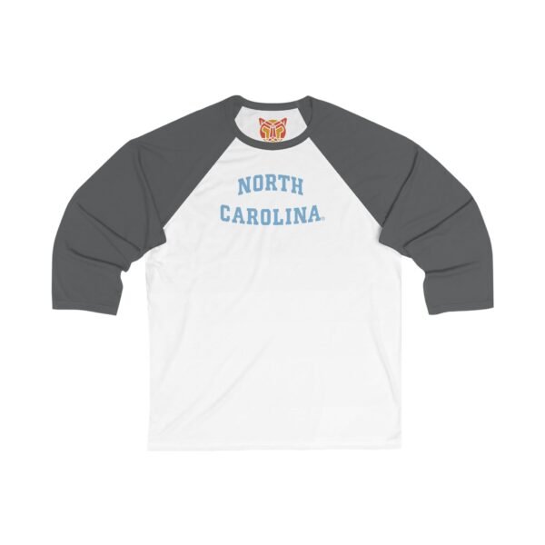 North Carolina Tar Heels Unisex 3/4 Sleeve Baseball Tee - Image 7