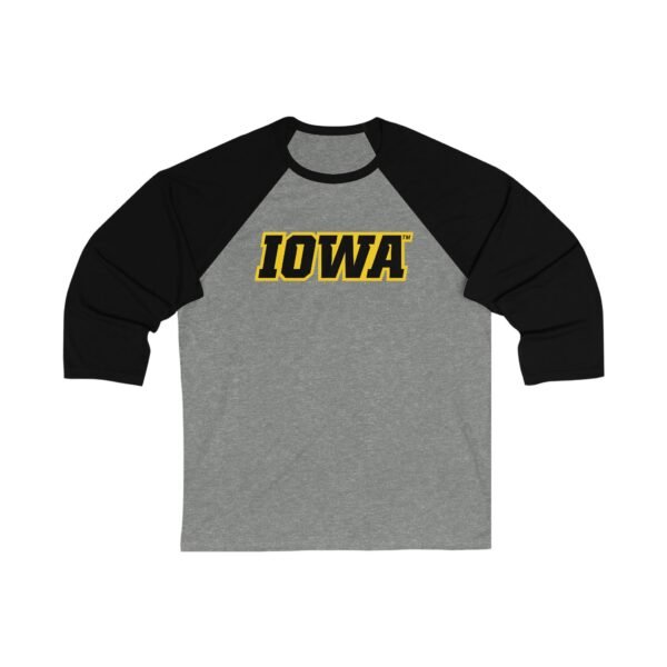 Iowa Hawkeyes Unisex 3/4 Sleeve Baseball Tee