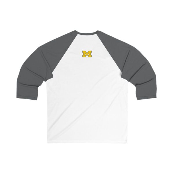 Michigan Wolverines Unisex 3/4 Sleeve Baseball Tee - Image 6