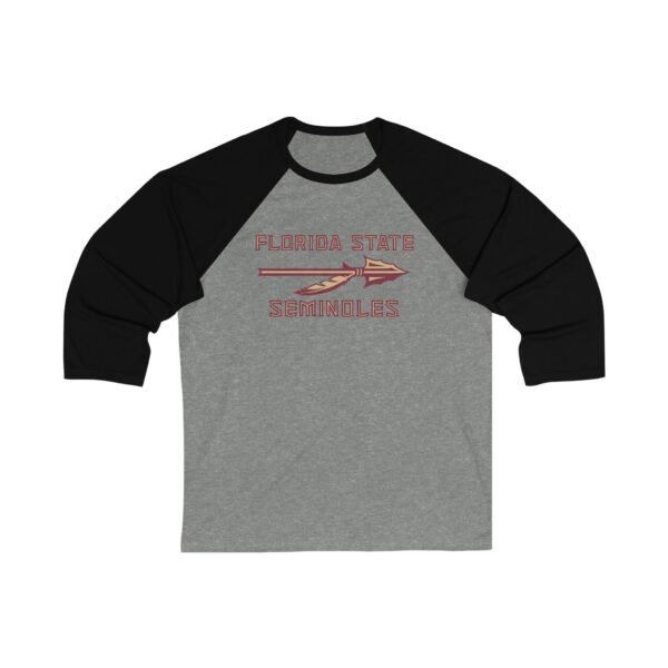 Florida State Seminoles Unisex 3/4 Sleeve Baseball Tee - Image 3