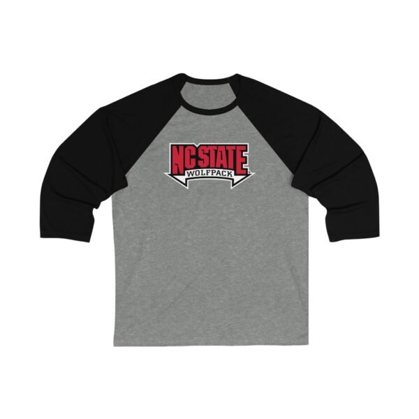 NC State Wolfpack Unisex 3/4 Sleeve Baseball Tee - Image 7