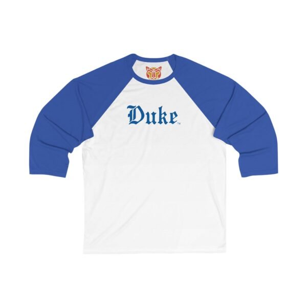Duke Blue Devils Unisex 3/4 Sleeve Baseball Tee - Image 3