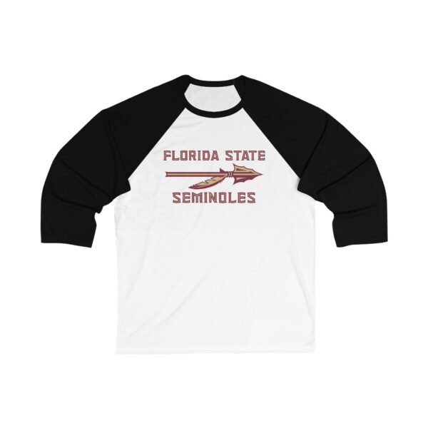 Florida State Seminoles Unisex 3/4 Sleeve Baseball Tee - Image 5